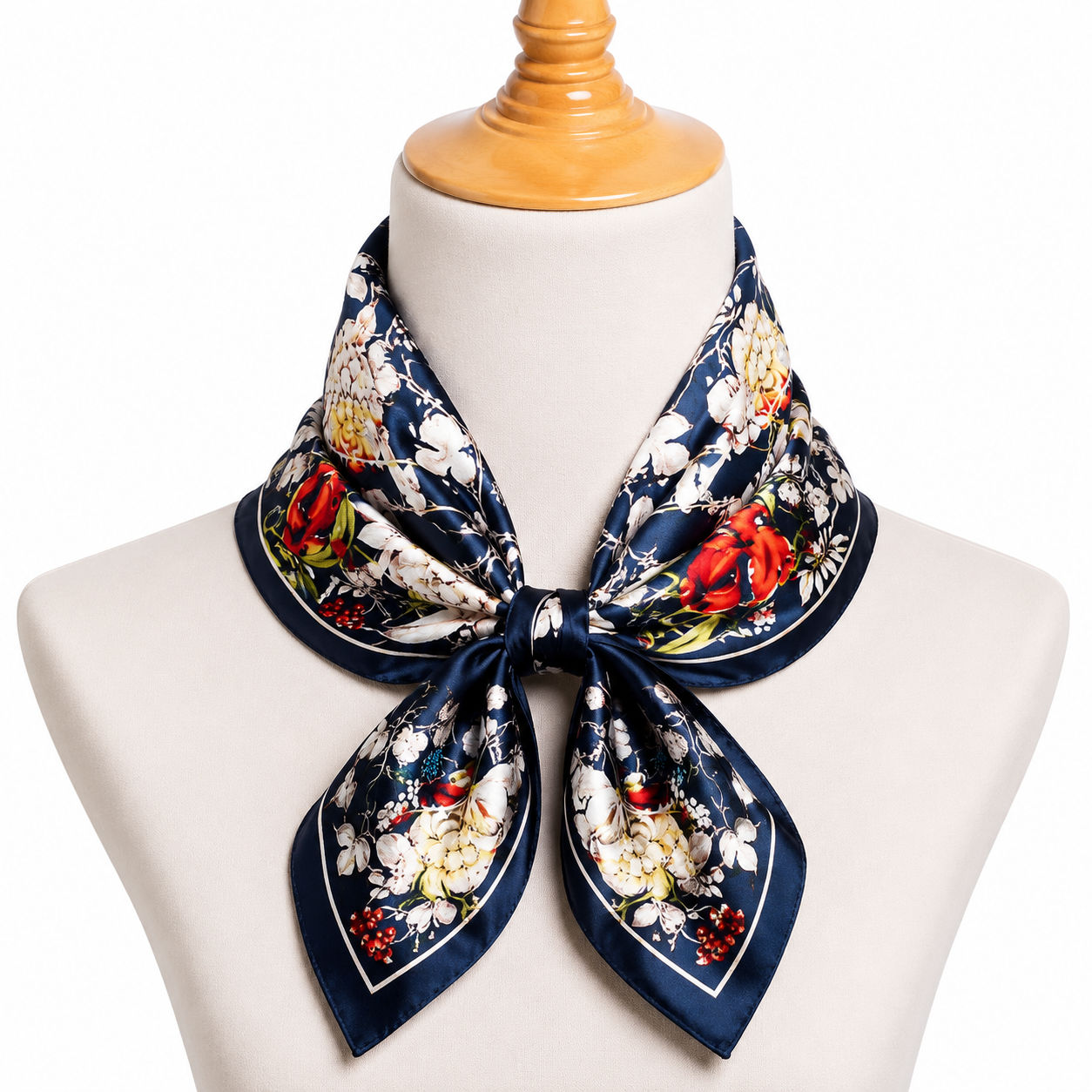 Floral Knight Silk Foulard